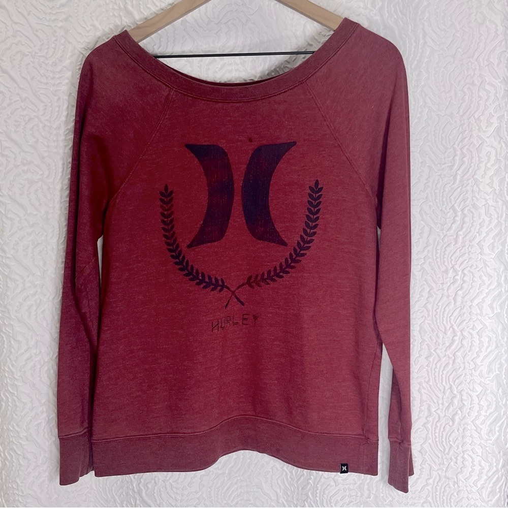 HURLEY Maroon Long Sleeve Sweater, women’s large
